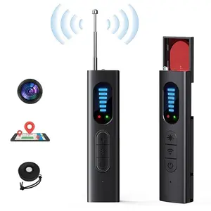 Hidden Camera Detector, Hidden Wireless Camera & GPS Tracker Detector with 5 Sensitivity Levels & Professional Mode, Suitable for Office, Hotel, Bathroom Safety Adjustable Spy Cctv Wall Cctv Device Durable Black Surveillance Systems