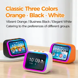 All in 1 Smart Desktop Screen Speaker | Bluetooth 5.4, AI Control, Weather Display & Custom Photo Frame | RGB Smart Alarm Clock for Bedroom