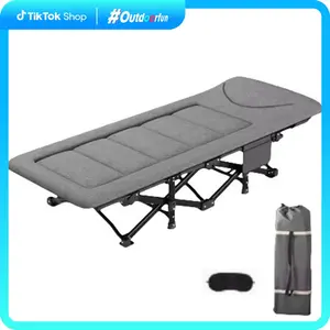 Dealsforyouday Camping Cot with Cushion and Eye Mask, Folding Outdoor Furniture, Heavy Duty Outdoor Single Lunch Bed, Afternoon Time Travel Camping Bed, Beach Lawn Park Universal