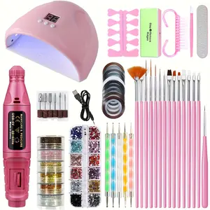Electric Nail Drill Kit, Professional Manicure & Pedicure Tools, DIY Manicure, Durable Nail Care Accessory Set for Home Use