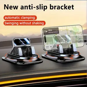 The New Car Phone Holder Rotates 360 Degrees, Suitable for Car Navigation Dashboard, Horizontal And Vertical Screen Adjustment Angle, Suction Cup Fixed Non-slip Mobile Phone Holder Suitable for iPhone And Android, Commuters, Road Trip Essentials