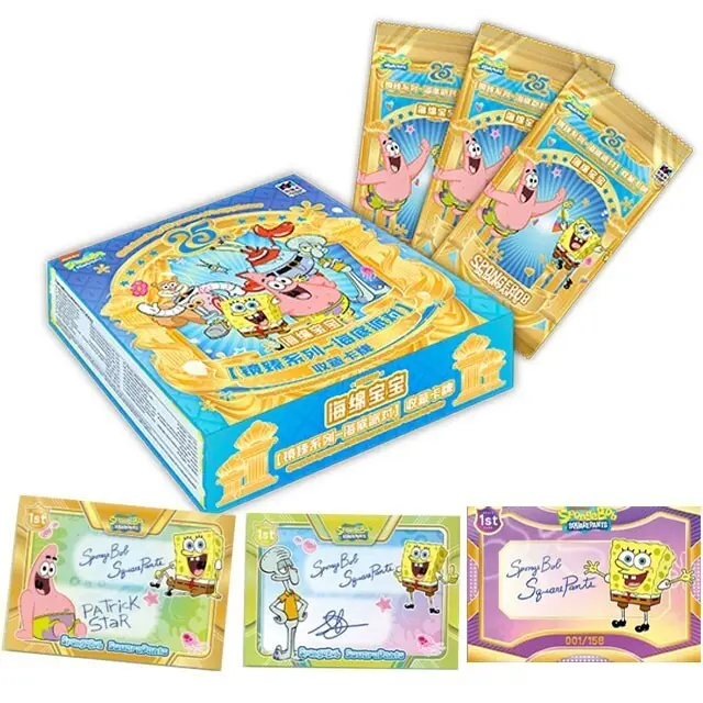 SpongeBob SquarePants 25th-anniv Exclusive Collectible Card Pack - Official Trading Cards TCG Set, Sealed Authentic, Unbox Video Proof, Gift-ready Box for Collectors