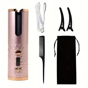 New Upgrade Portable Automatic Curling Iron with 6 Temperatures Frizz-Free Smooth Shiny Hair, Anti-Scald-Tangle for Long Hair Auto Shut-Off Comfortable Hair Care Easy Operation  Hair Styling Tool for Women & Home Use