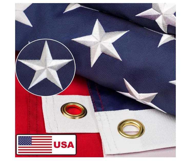 American Flags for Outside American Flag Heavy Duty Outdoor, Thickened Polyester with Embroidered Stars, ( 3x5 FT) Flag