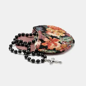 Floral Rose Rosary Bag