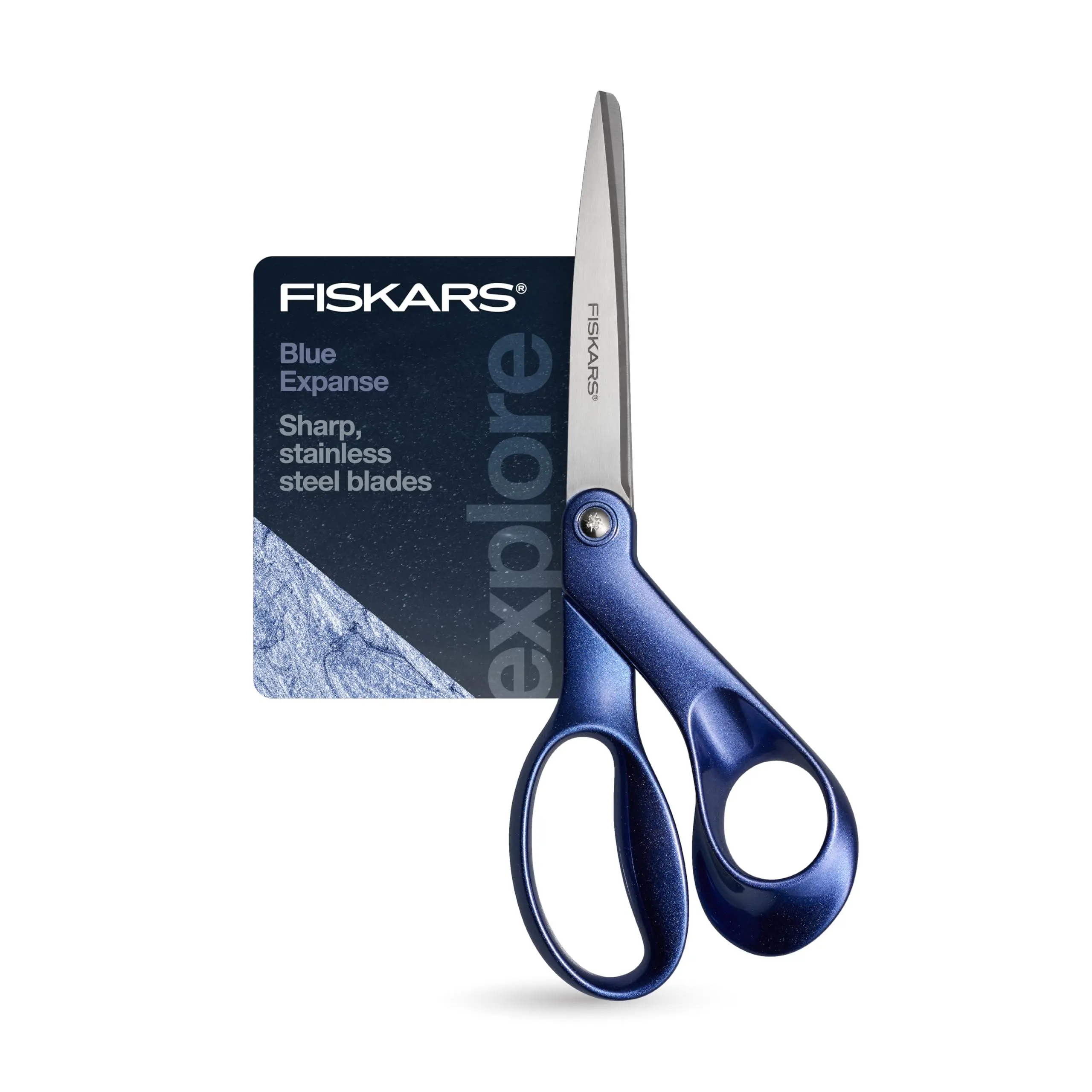 Fiskars Explore Scissors, Design Collection, Blue Expanse, 8 Inches Home Office