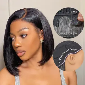 [LIVE]Ready to Go Blunt Cut Bob Closure Short HD Lace Glueless Wig 100% Human Hair Wear Go Limited Time Offer TikTok Exclusive #luvmenewarrivals