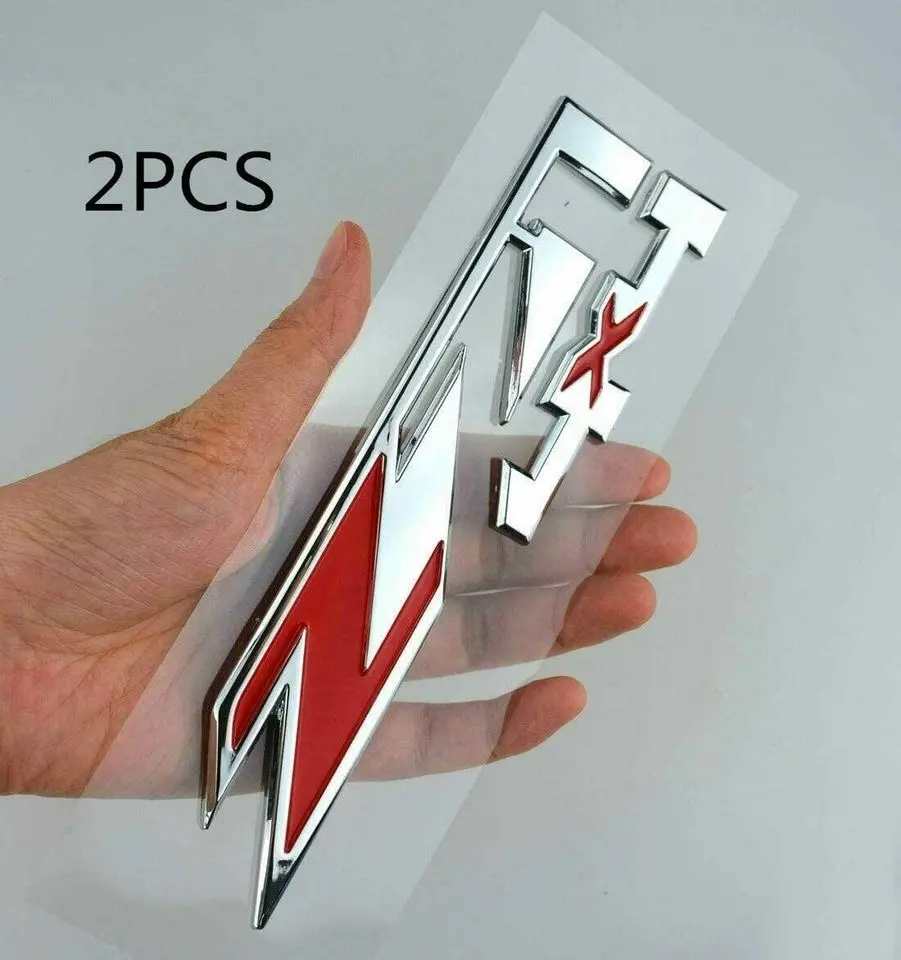 Upgrade Your Silverado: 2PCS* Z71 4x4 Emblem Badges for GMC Chevy Silverado Sierra Tahoe, Chrome W/ Red