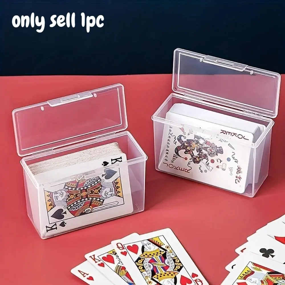 1PC Plastic Box, Rectangular Business Card, Credit Card Storage Box, Transparent Storage Box, Business Card Holder, Desk Accessories, Business Card Organizer