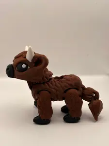 Highland cow straw buddy