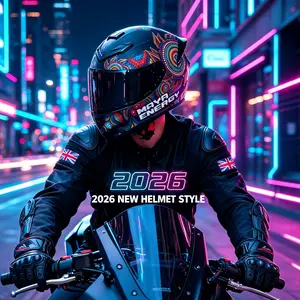 New Full Face Motorcycle Helmet for Men, All-Season Summer Helmet, Unisex Electric Bike Riding Safety Helmet, Universal Fit