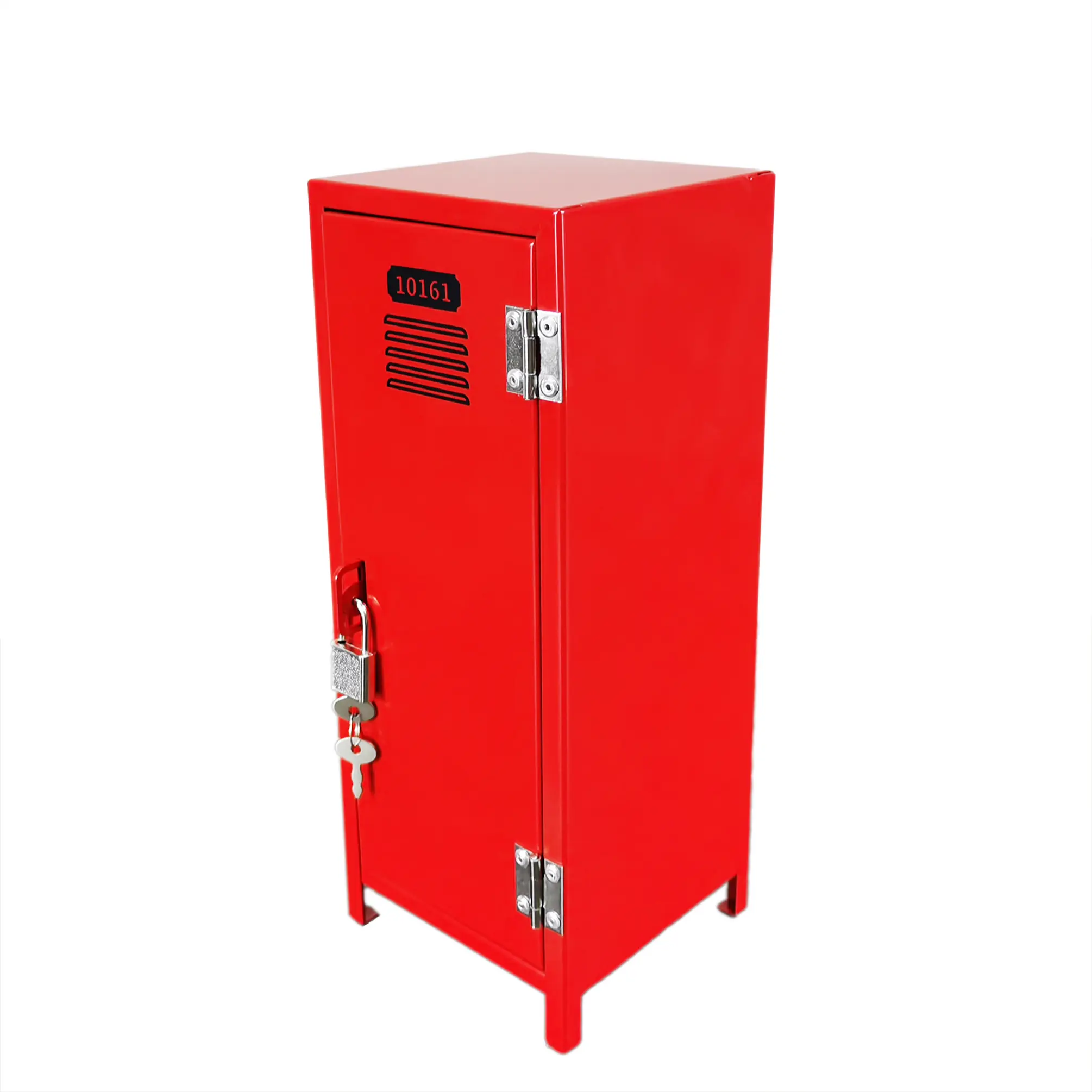 Fixturedisplays® Mini Metal Locker With Key And Lock Red 4.2 X 4.2 X 11", Great For Kids Treasure Box 10161-NF