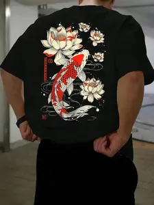 A Men's Short-Sleeved T-shirt, Loose Design, Print