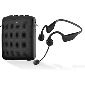 inBridge Voice Amplifier ireless Microphone Earhook, Porable Speaker and Mic for Teachers, Mini PA System ith -Clear  Sound, Fitness Ear-Secured Microphone for Public Speaking B007