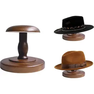 Style Hat Rack Stand, Rustic Brown Hat Display Stand , Hat Rack Tabletop Cap Organizer and Display Rack, Wig Holder Display Cowboy Hat Rack Hat Organizer for Closet,  Decor