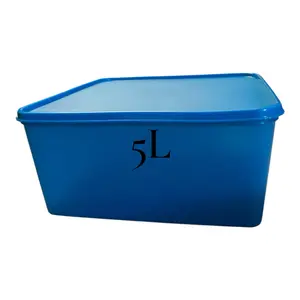 5L Square Pantry Storage Container Blue Durable Kitchen Organization Solution
