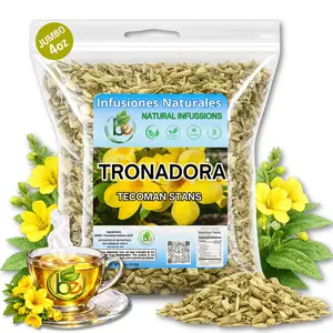Tronadora Herbal Tea 4 oz (113g) - 100% Natural Yellow Elder Leaves (Tecoma stans) - Traditional Mexican Retama Loose Leaf Tea - Wildcrafted, Caffeine-Free, Vegan, Non-GMO - Authentic by BEXPERTSUSA