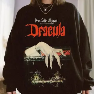 Halloween Dracula Shirt, Dracula Novel Sweatshirt, Scary Halloween Shirt, Horror Movie Tee, Vintage Gothic Tee, Halloween 2025 Shirt 6