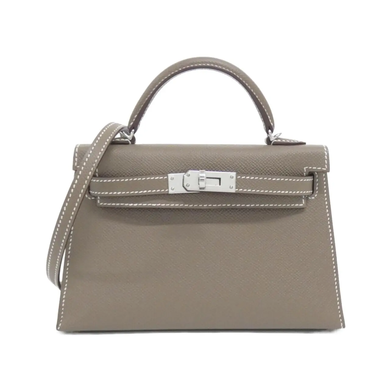 Pre-owned HERMÈS Calfskin Shoulder Bags Hermes Mini Kelly2 Epsom