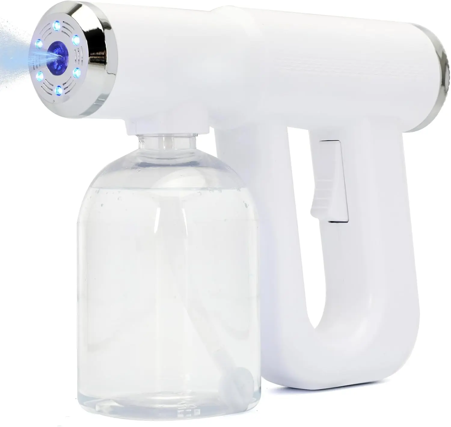 Cordless Rechargeable Electrostatic Portable Sprayer Gun - Handheld ULV Nano Fogger Machine with Blue Ray, Tank, USB-C Charging, Easy to Operate, Enhanced Visibility for Home Users