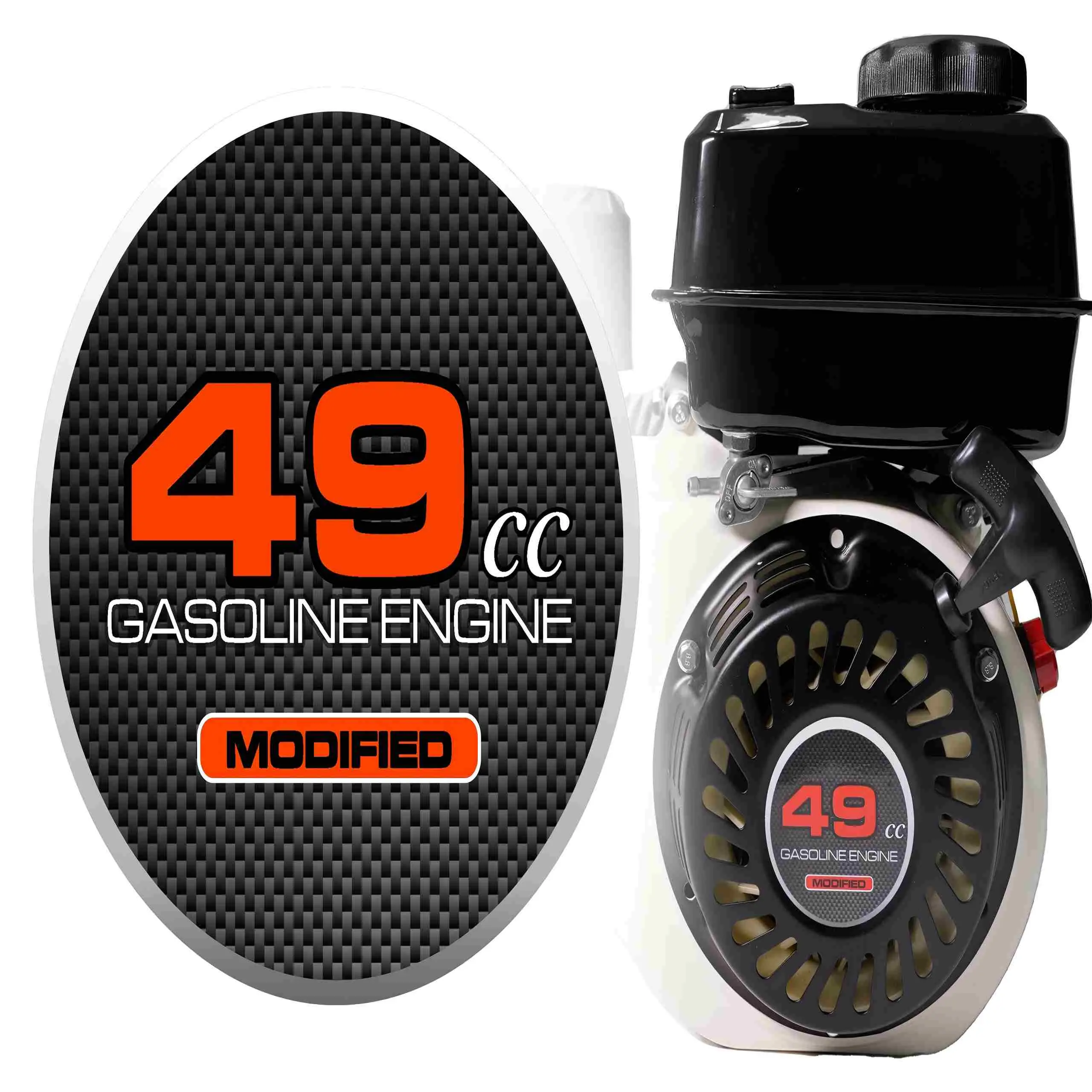 JMCHstore Pull Starter Sticker - 49cc Modified 49cc Gasoline Modified for Predator 212 Engine, Motorcycle Decals & Magnets for Coleman BT200X CT200U 200cc Mini Bike, Trailmaster KT196 Go Kart Honda 196cc Performance Parts