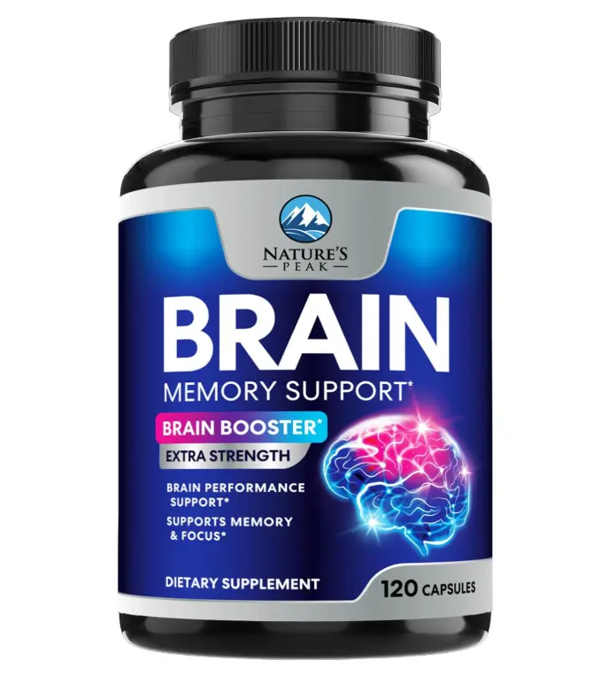 Brain Memory Supplement - 3X Strength Nootropics for Concentration, Clarity & Focus Support - Brain Health Cognitive Vitamins with Bacopa, Phosphatidylserine & DMAE, Brain Booster Pills, 120 Capsules