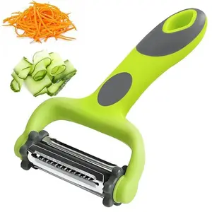 3 in 1 Kitchen Cutter, Stainless Steel Space Saving Multi-functional Durable Non-slip Vegetable Peeler, Household Kitchen Accessories