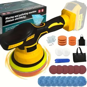 Cordless car polisher for 20V batteries, 6-speed settings, maximum speed up to 6800 RPM. Cordless design suitable for car detailing/polishing/waxing (battery sold separately).