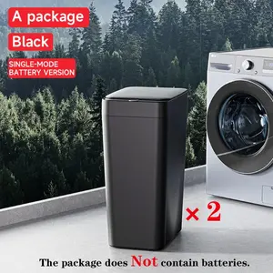 Smart Touchless Trash Can 12.5L Large Capacity Automatic Induction Opening Closing Waterproof Dustproof Odor Isolation Slim Body Anti Slip Base Household Hotel Apartment Office Indoor Waste Storage Bin