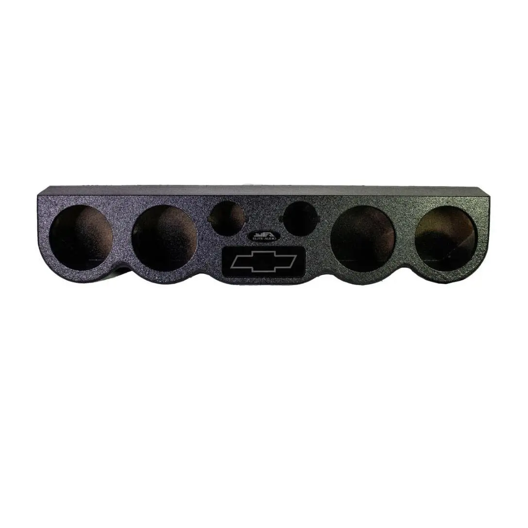 Elite Audio Universal “speaker roof rack or panel” 38" – Fits 4x 6.5" Midrange & 2x 3.8" Tweeters – Classic Black with Chevy Logo