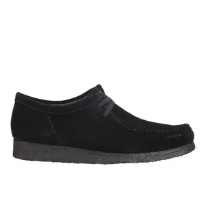 Clarks Mens Wallabee Moccasins Slip On Casual Shoes - Black