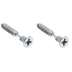 Screw Stud Earrings - Pair - 316L Stainless Steel