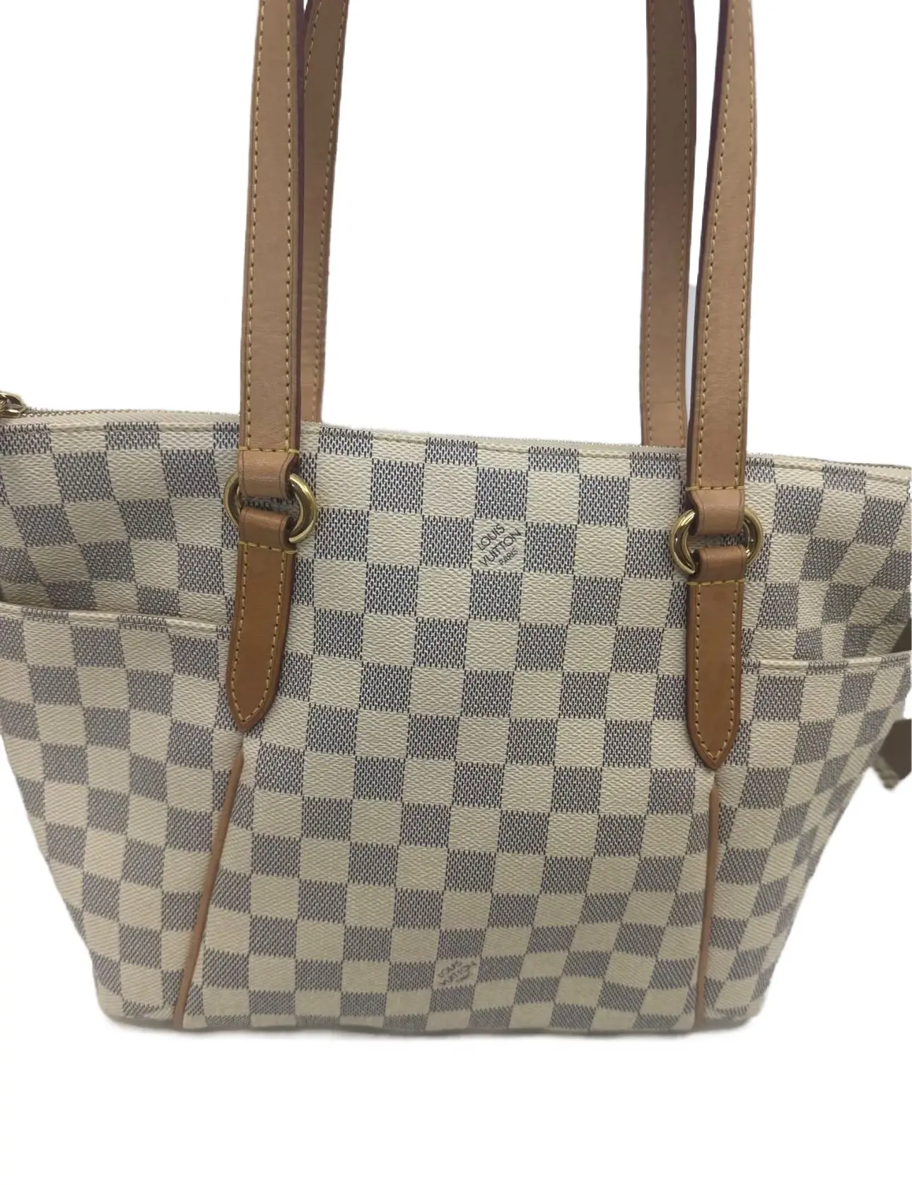 Pre-owned Louis Vuitton Coated Canvas tote bags Damier Azure Totally PM Tote TJ3164
