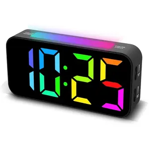 Loud Alarm Clocks For Bedrooms, For Heavy Sleepers, Plug-in Digital Bedside Clock With Night Light, Large Display, Dual Alarm, Snooze, Dimmable For Kids,Teens,Boys,Girls