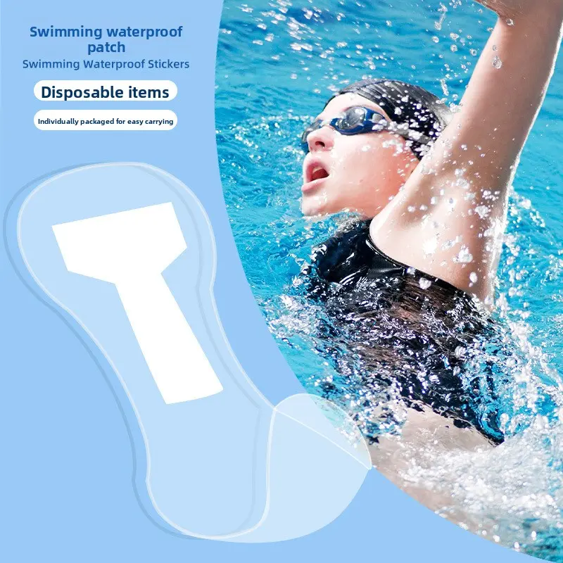 Transparent Swimming Patches for Female Waterproofing, Hypoallergenic and Unscented Single-Use Stickers in Individual Pack, Transparent Patch, Skin-Safe, Easy Apply