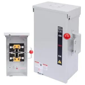 100A Generator Transfer , 24000W Universal Double Throw Safety , 120/240V Manual Transfer  with Arc Shield, Indoor/Outdoor Use, NEMA 3R Compliant