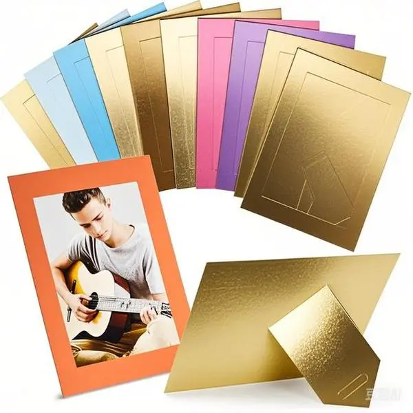 Creative 30-Pack DIY 5x7 Cardboard Photo Frames with Easels, 10 Rainbow Colors for Classroom Crafts - Reusable, Lightweight, Easy to Assemble Home Decor