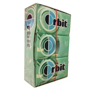 Orbit Sugar Gum Sweet Mint 12 Pack 14 Ct Per Pack Refreshing Mint Flavor Convenient 12 Pack Box Blue Stick Snack Bubblegum