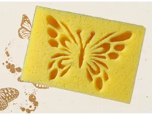 ARMALY FA/NS PRO PLUS Butterfly Design ASMR Sponge Rectangular 6.5x4.5x2.5 in Square Edges Squeeze for Cleantok Absorbent Tool