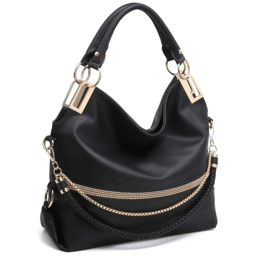Dasein Purses for Women Vegan Leather fall designer Handbags Rhinestones Hobo Bags College Totebag Purse Shoulder Bag Ladies 2026 shoulder purse outdoorfun