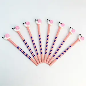 15/25pcs Creative and Adorable Snail Family - themed Wooden Pencils for Campus Design. Creative Gifts of Snail - series Wooden Pencils for Back - to - School Season. Colors Randomly Assigned