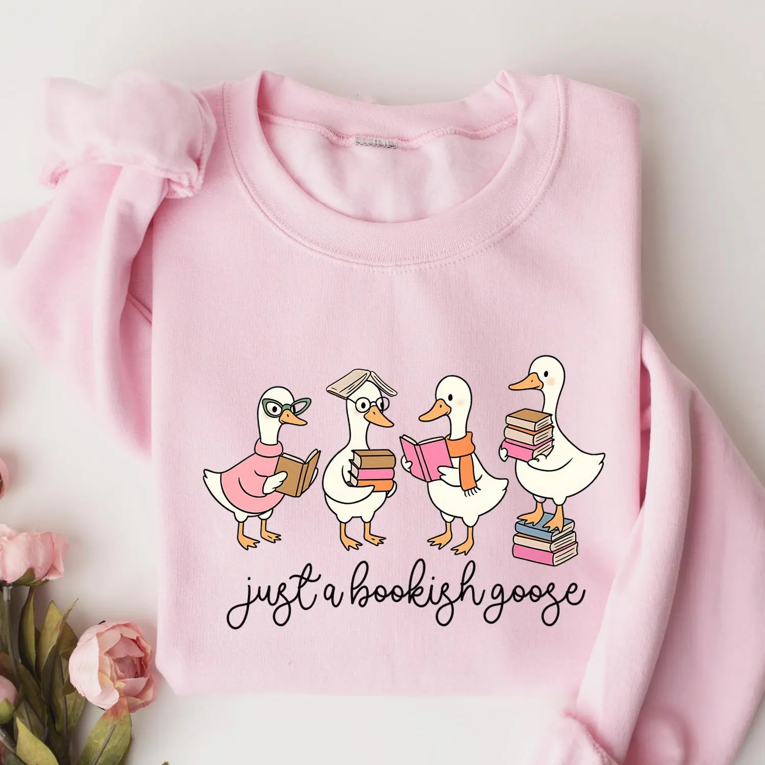 Just a Bookish Goose Sweatshirt, Silly goose Trendy Shirt, Silly Goose Bookish Sweatshirt, Book Nerd Funny Goose Shirt, Book Lover Shirt