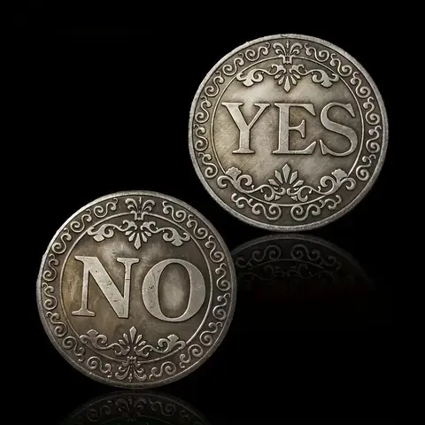 Vintage Round Metal Collectible Coin - 1-Count Double-Sided Gift-Ready Item, Home Decor Desk Ornament for Vintage Charm, Unique Decision Maker