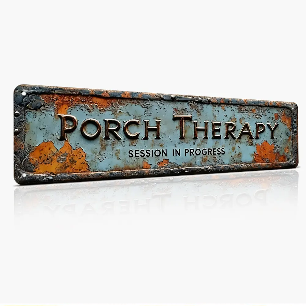 Retro Vintage Casual Hanging Decor Weatherproof Flat Metal Aluminium Wall Art Sign, Frameless Gothic Plaque, Porch-Patio & Home Decor for Living Room, Halloween, Christmas