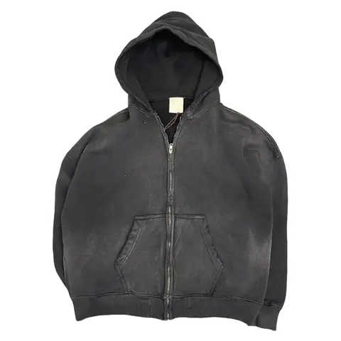 Angelbite Vintage Acid-Washed Oversized Black Hoodie Menswe Tops ar Sweatshirts Casual Vintage Style Streetwear Hooded Sweatshirts Minimalist Heavyweight Hoodies Long Sleeve