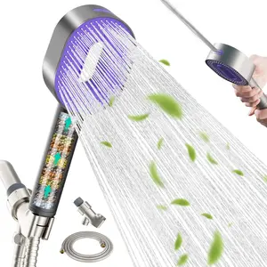 Hibbent Filtered Shower Head with Handheld, High Pressure Water Flow and Multiple Spray Modes Shower Head with Filter,20 Stage Showerhead Filter