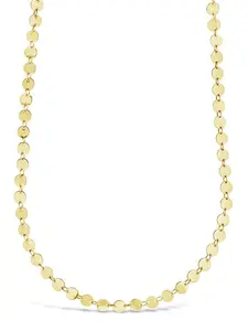 Round Disk Long Chain Necklace