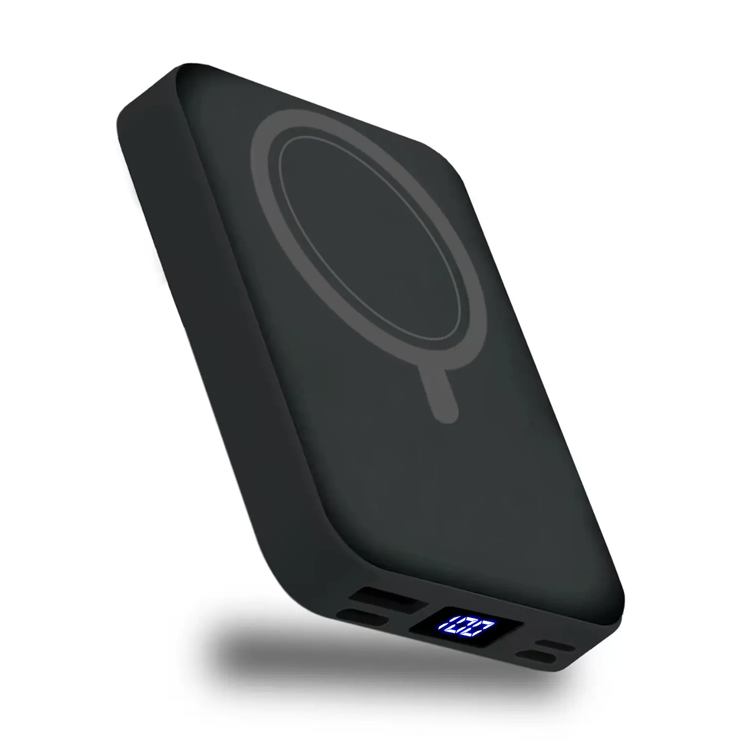10000mAh MagSafe Wireless Power Bank, 22.5W PD Fast Charging Portable Battery with Built-in USB-C & Lightning Cables, Stand, LED Display for iPhone 17/16/15/14/13/12, Android Smartphones
