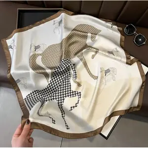Fine Flicker|70cm silk scarf, professional small square scarf, high-end sense neckerchief, versatile for spring and summer,A thoughtful, elegant gift for colleagues, friends, or loved ones on birthdays, anniversaries, or holidays|gift box|gift bag