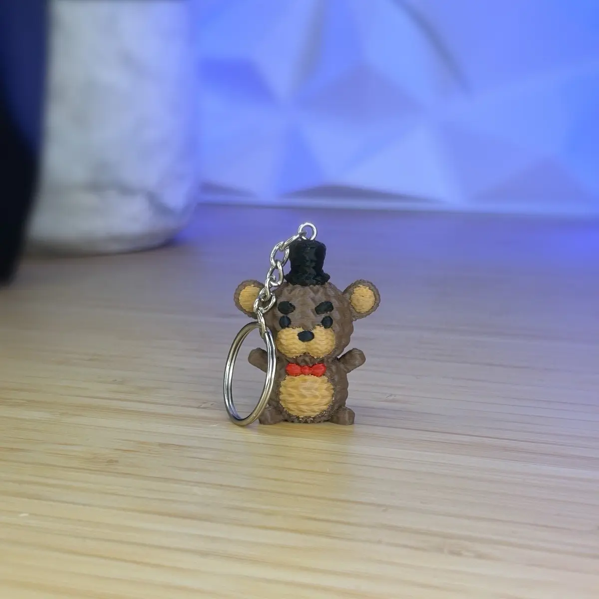 Crochet Freddy FNAF Amigurumi Keychain Figurine